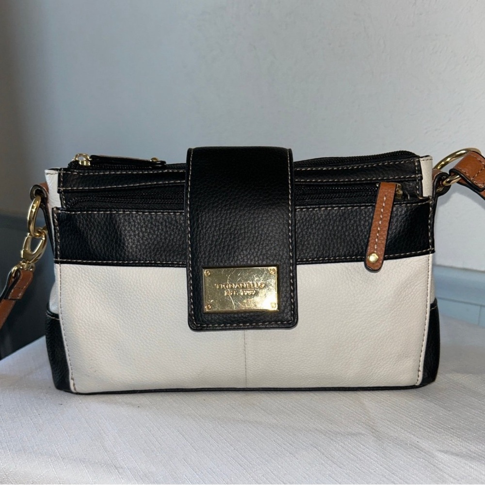 Tignanello Crossbody or shoulder bad Black and white